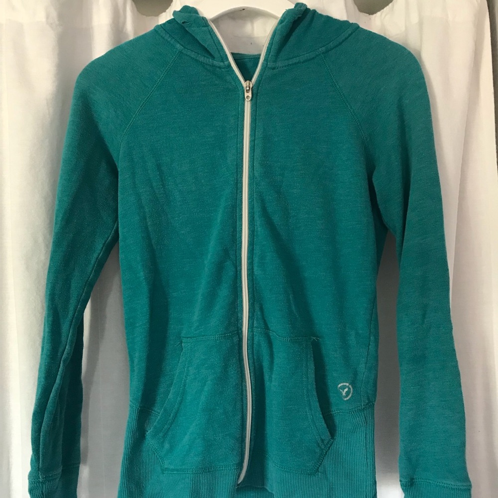 Turquoise zip up hoodie